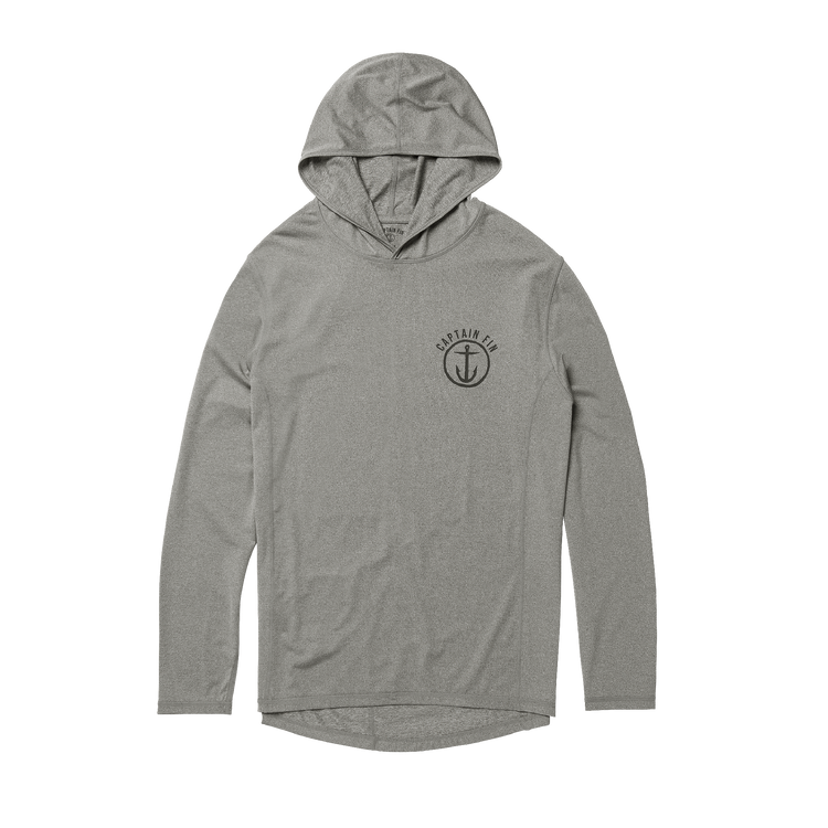 Early Boater Long Sleeve Hooded Surf Shirt - Heather Grey